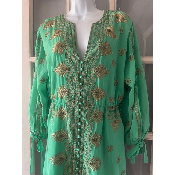 ALICE + OLIVIA Zia Embellished Drop-Shoulder Short Dress - Picture 11 of 13